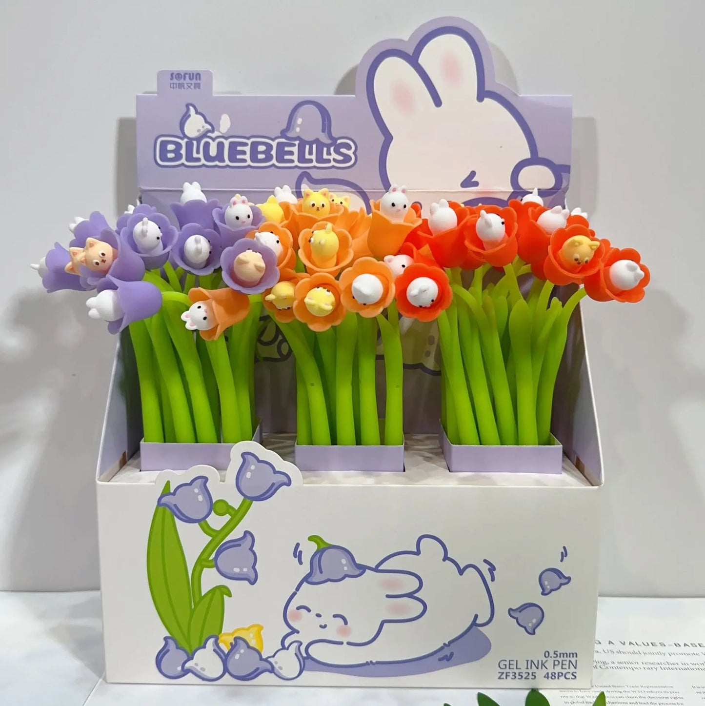 48 peças caneta flor variadas - Creative Brinquedos