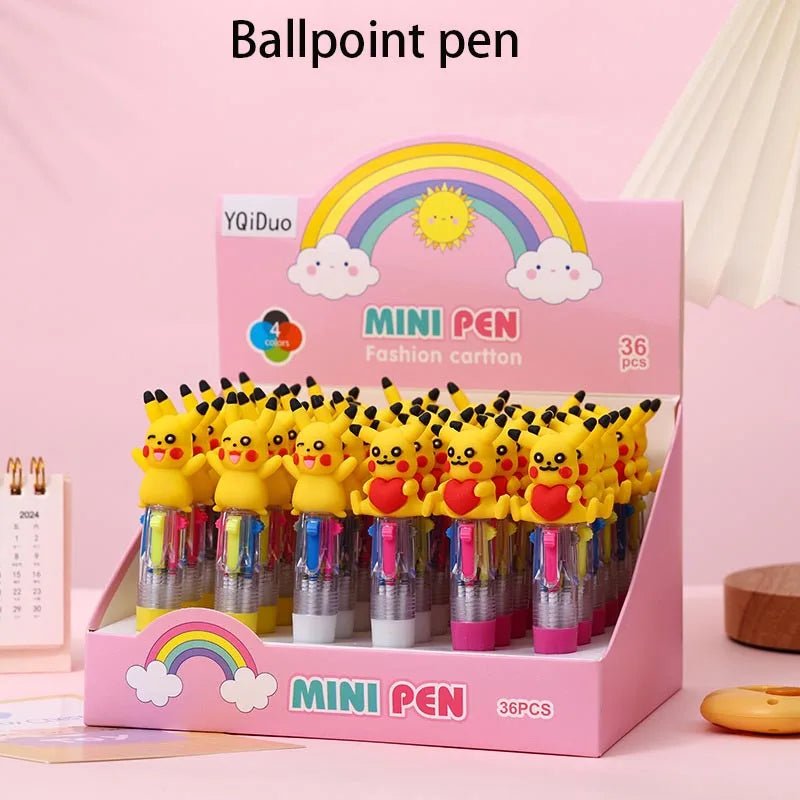 36 peças caneta 4 cores Pokémon - Creative Brinquedos