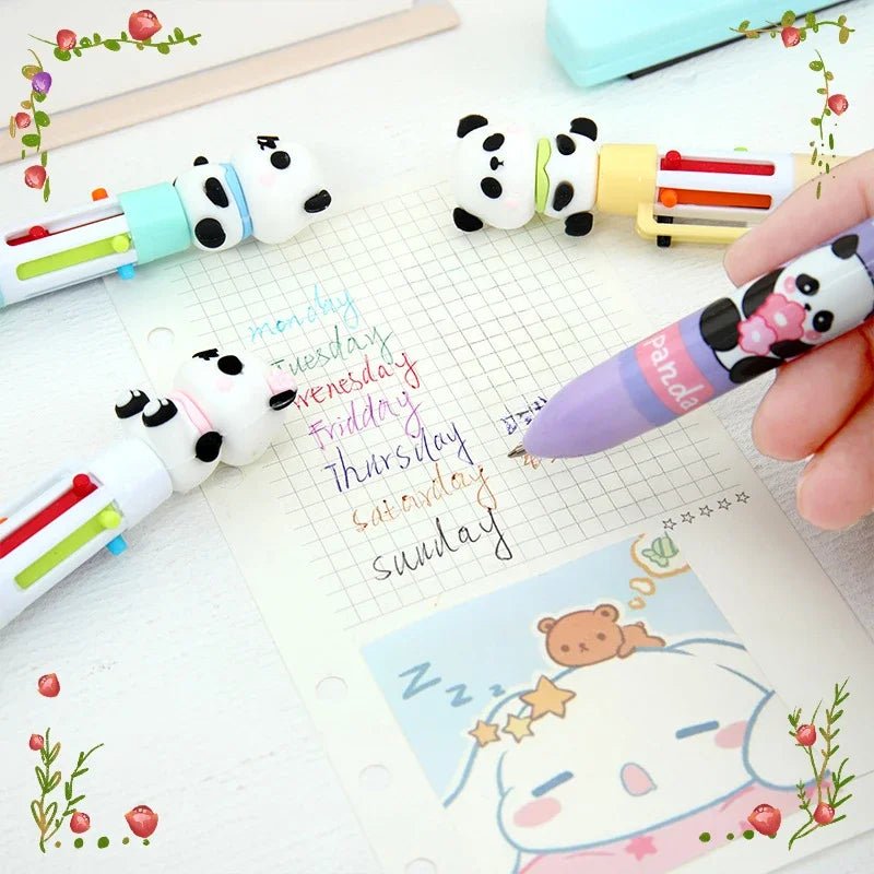 24 peças caneta panda 6 cores - Creative Brinquedos