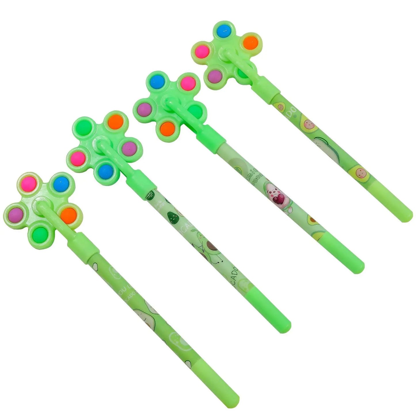 6 peças caneta pop - it giratória - Creative Brinquedos