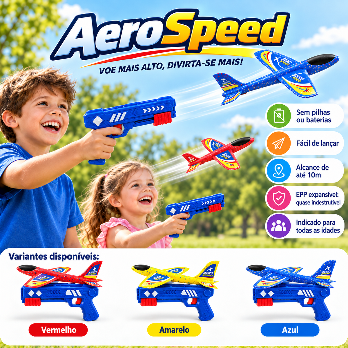 Avião AeroSpeed - Escolha seu combo e multiplique a diversão