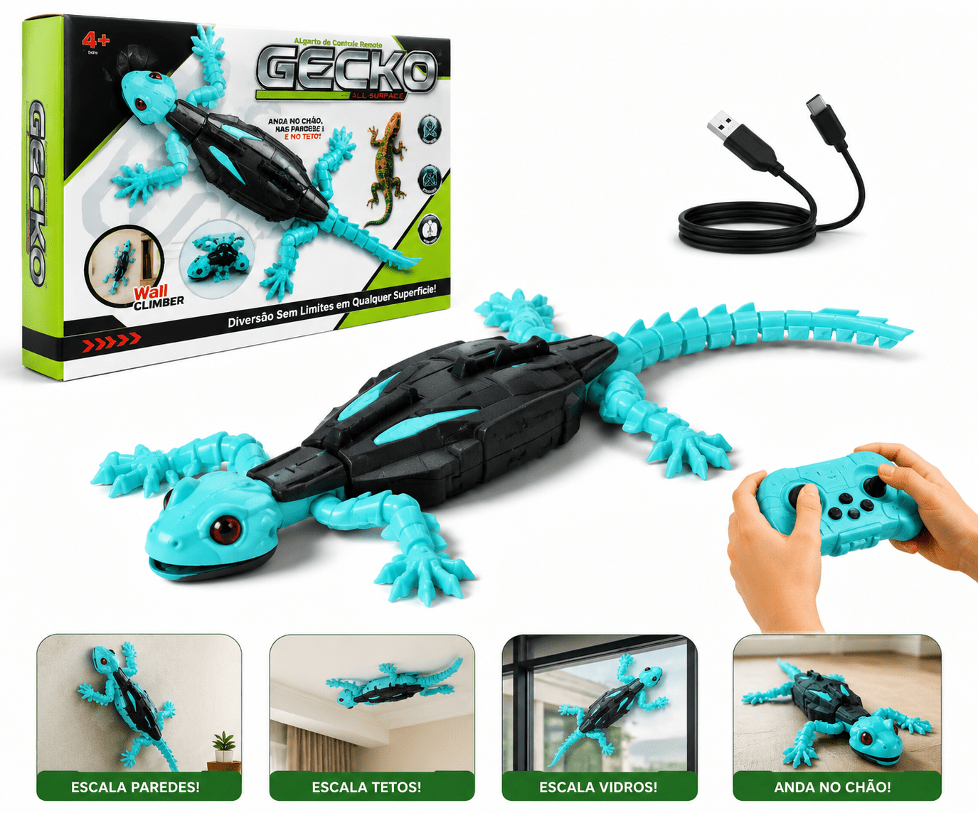 O Lagarto Anti - Gravidade RC - Creative Brinquedos