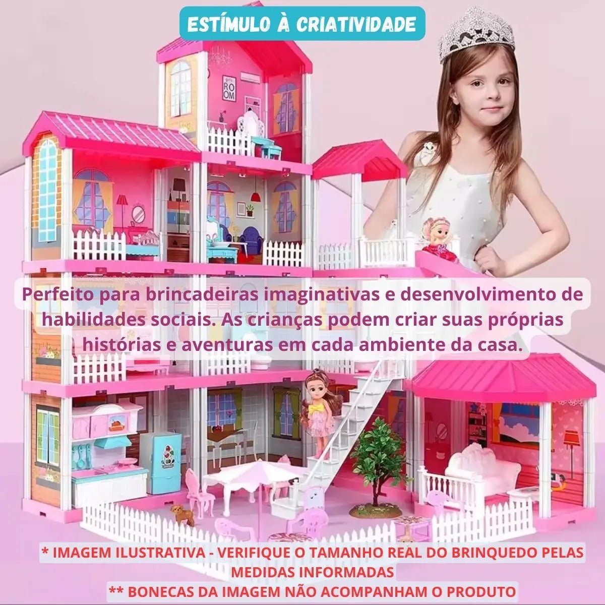 Dreamhouse Kids – Casa de Bonecas 4 Andares - Creative Brinquedos