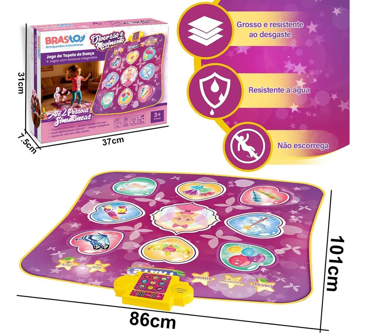 Dance Mat Kids – Tapete Musical Interativo - Creative Brinquedos