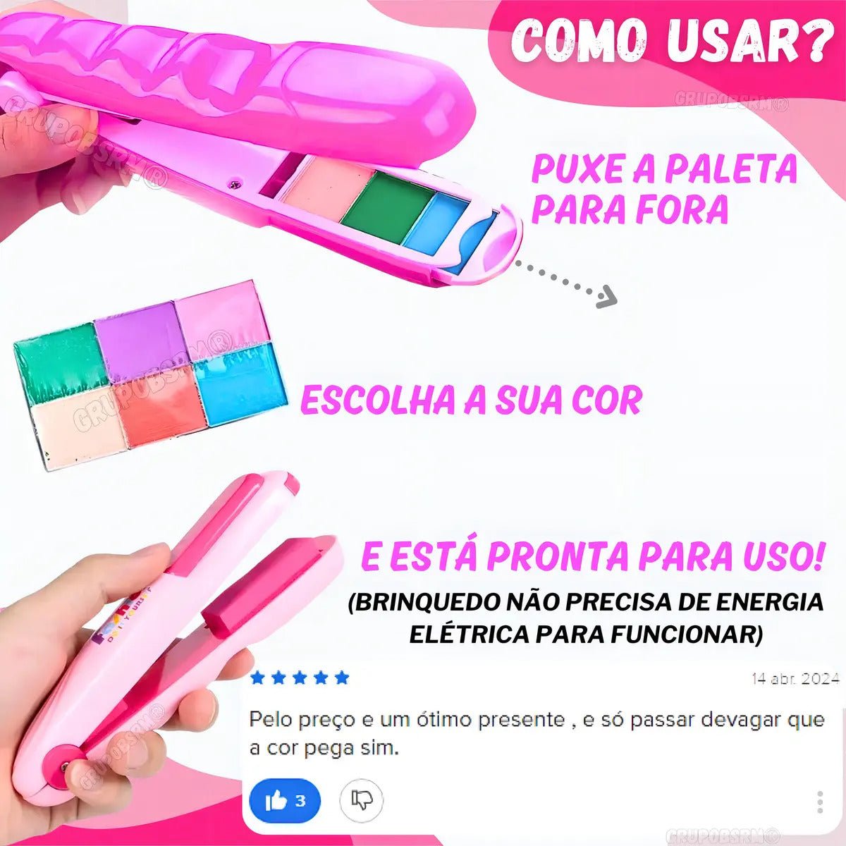 HAIR STYLE KIDS – KIT CABELO COLORIDO - Creative Brinquedos