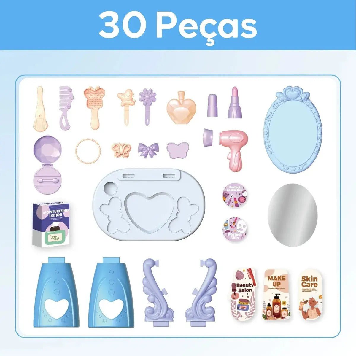 PRINCESS VANITY KIDS – PENTEADEIRA INFANTIL - Creative Brinquedos
