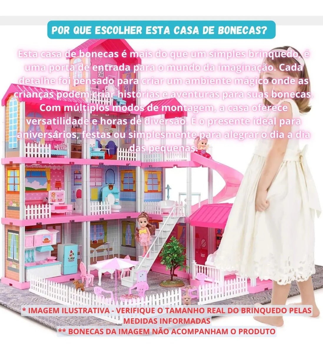 Dreamhouse Kids – Casa de Bonecas 4 Andares - Creative Brinquedos