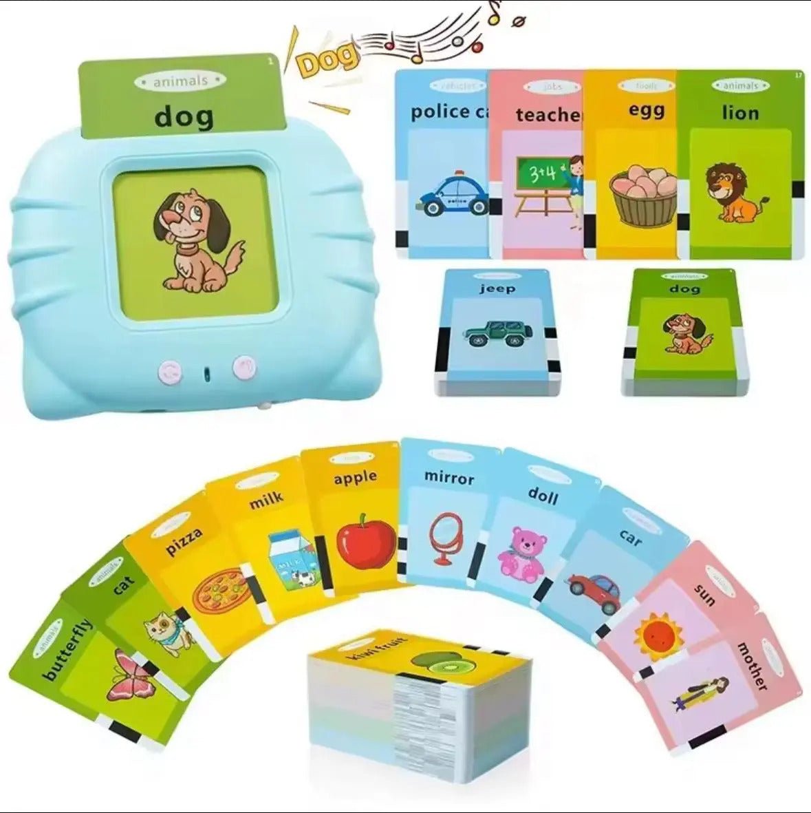 Flash Cards Falantes Bilíngue – Inglês e Português para Crianças - Creative Brinquedos