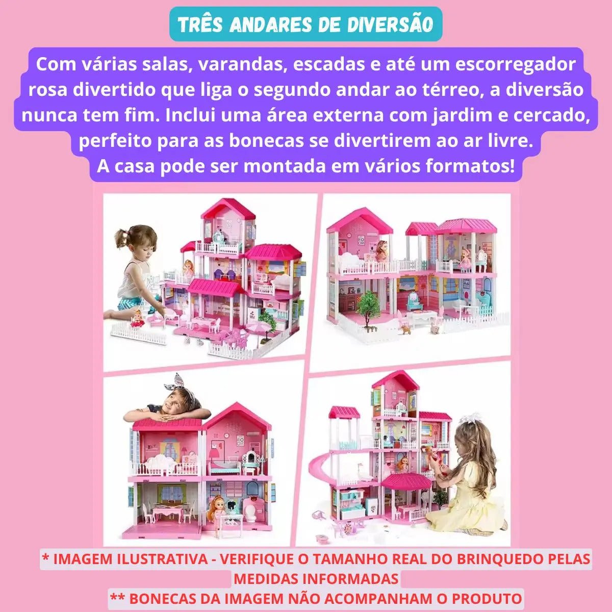 Dreamhouse Kids – Casa de Bonecas 4 Andares - Creative Brinquedos