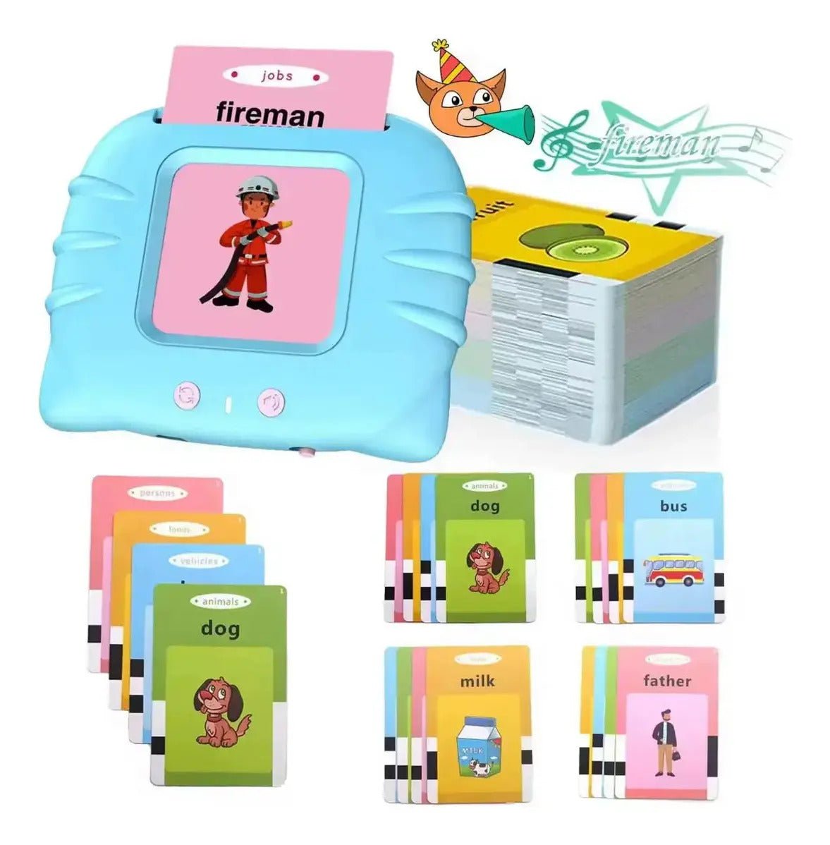 Flash Cards Falantes Bilíngue – Inglês e Português para Crianças - Creative Brinquedos