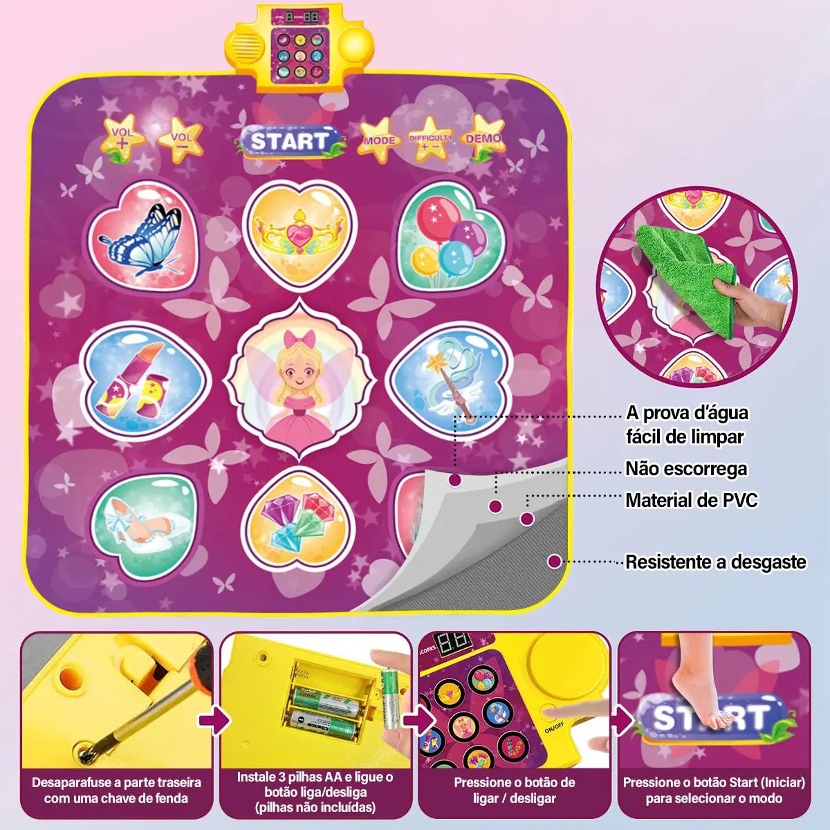 Dance Mat Kids – Tapete Musical Interativo - Creative Brinquedos
