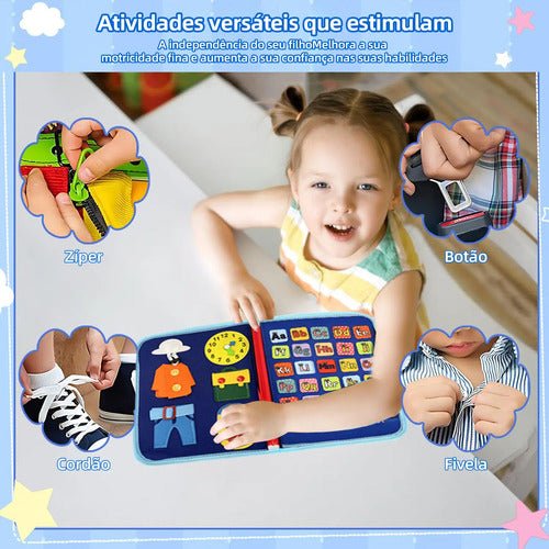 Mochila Sensorial Educativa – Maleta de Atividades para Crianças - Creative Brinquedos