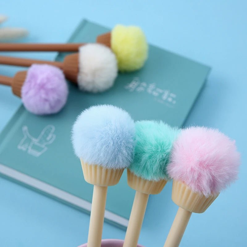 6 peças caneta cupcake pelúcia - Creative Brinquedos