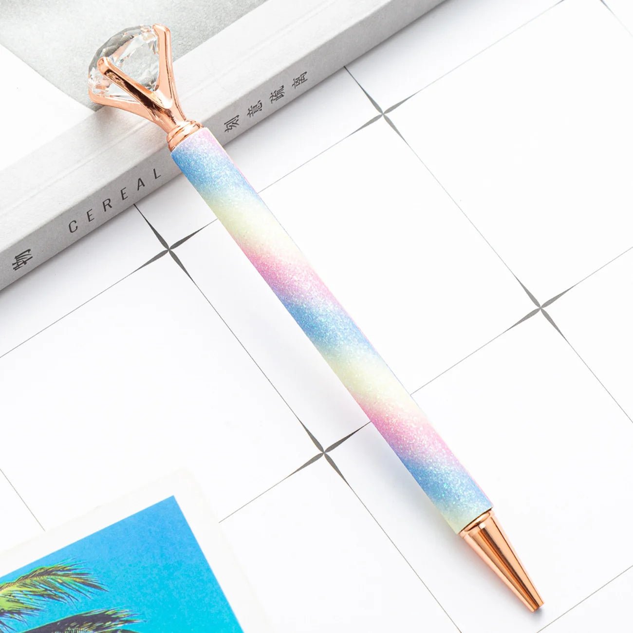 6 peças caneta luxo diamante glitter - Creative Brinquedos