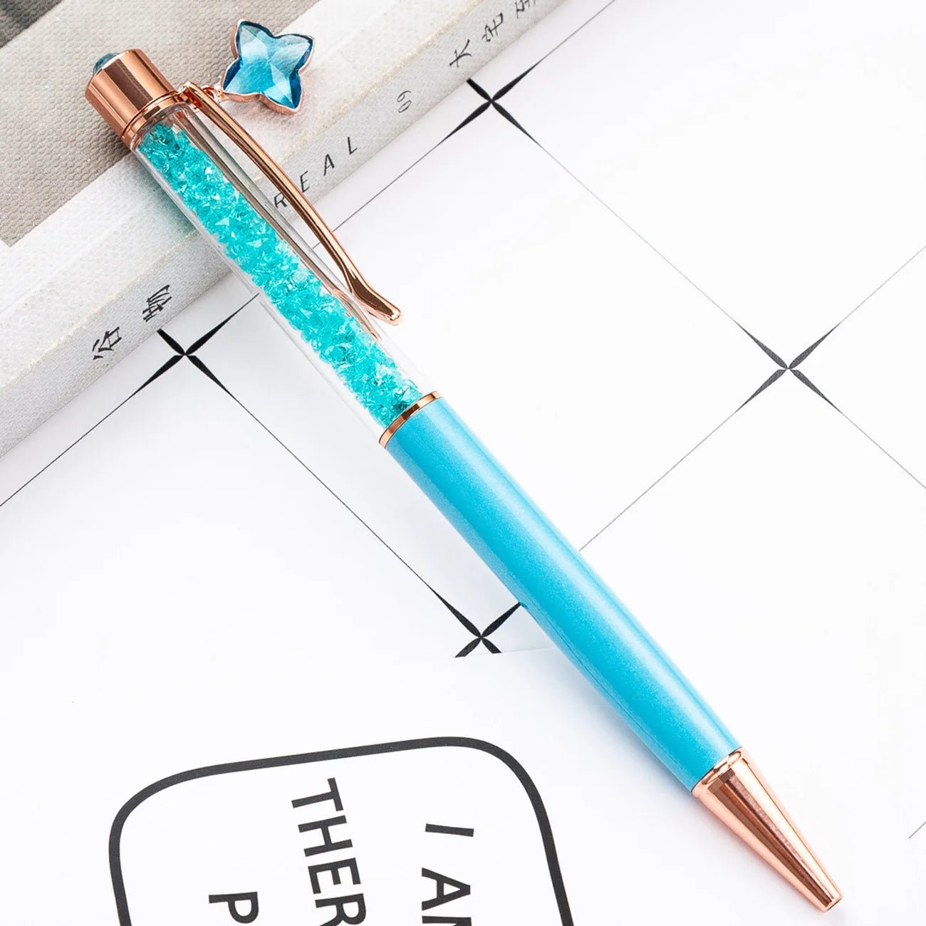 6 peças caneta luxo pedraria pingente - Creative Brinquedos