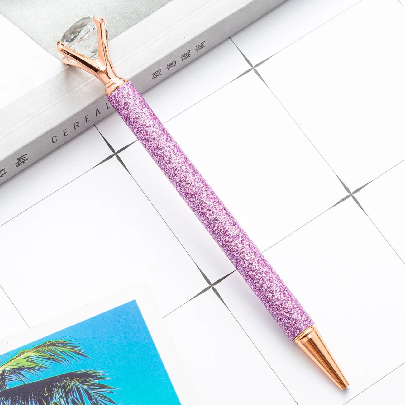 6 peças caneta luxo diamante glitter - Creative Brinquedos