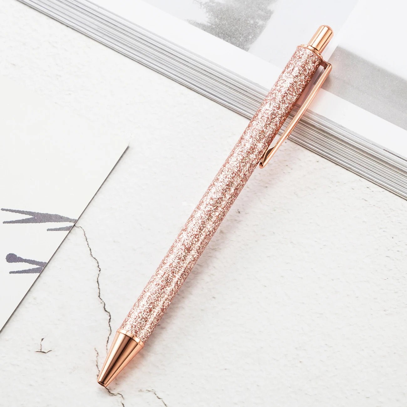 6 peças caneta luxo glitter - Creative Brinquedos