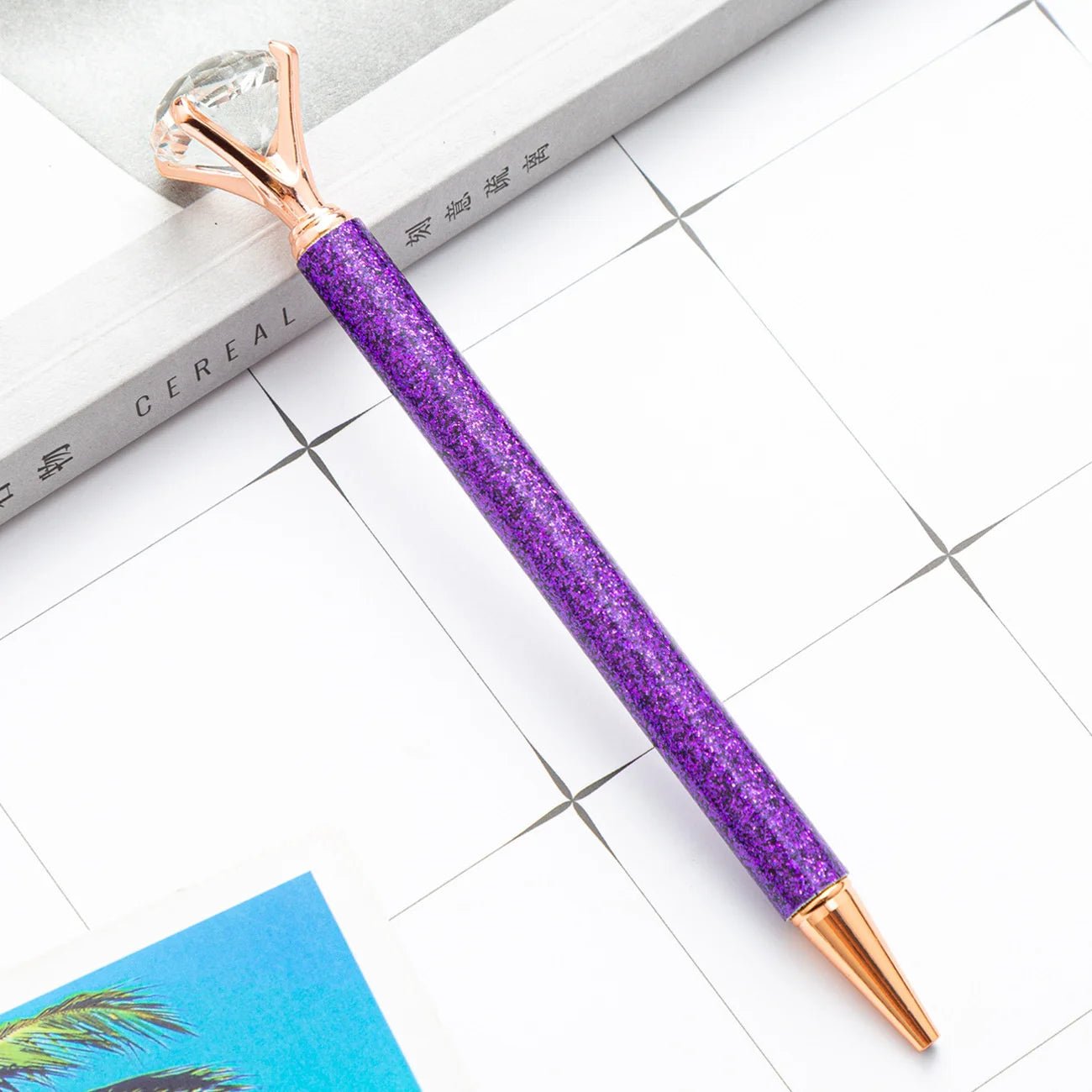 6 peças caneta luxo diamante glitter - Creative Brinquedos