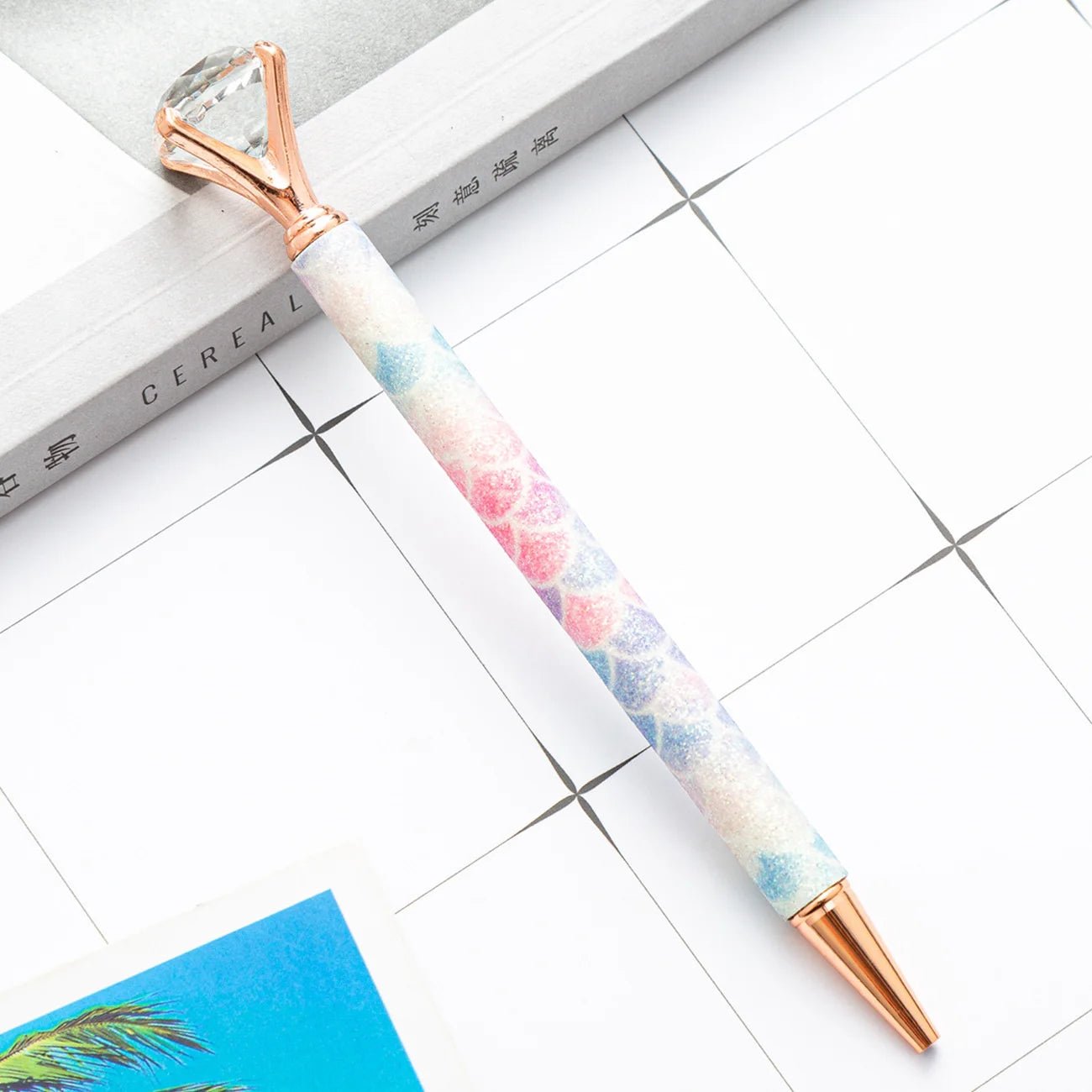 6 peças caneta luxo diamante glitter - Creative Brinquedos