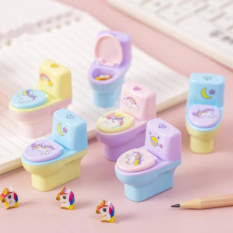 6 peças apontador vaso sanitário - Creative Brinquedos