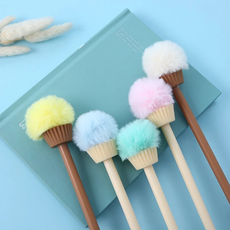 6 peças caneta cupcake pelúcia - Creative Brinquedos