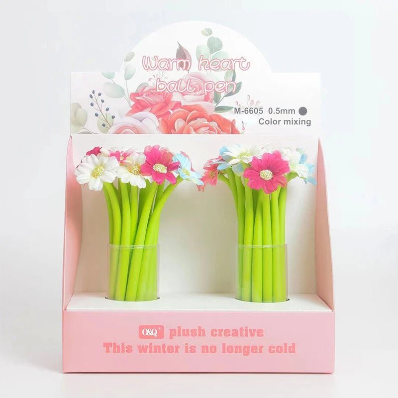 24 peças caneta flor - Creative Brinquedos