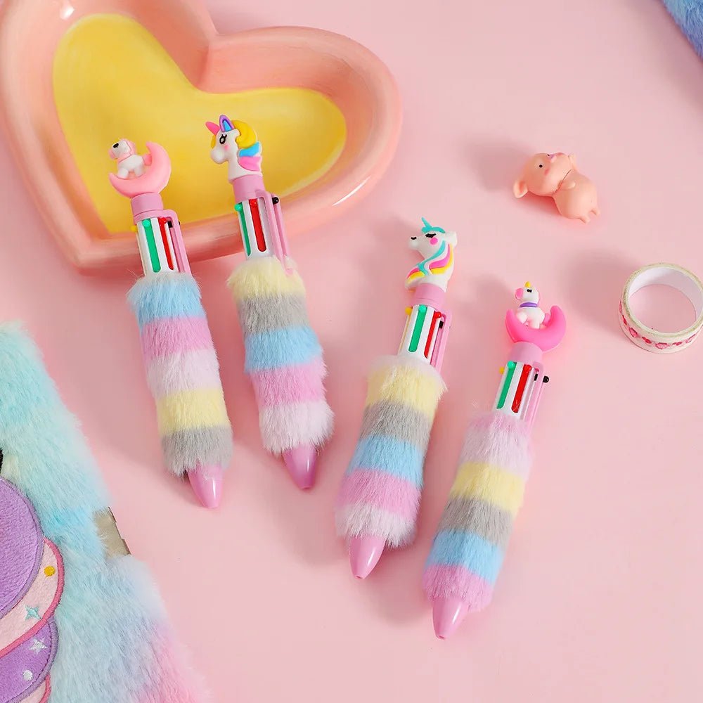 24 peças caneta pelúcia 6 cores - Creative Brinquedos