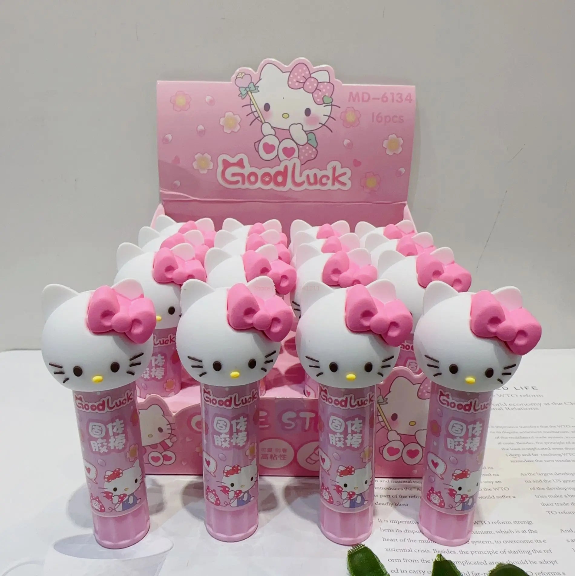 16 peças cola Hello Kitty - Creative Brinquedos