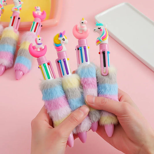 24 peças caneta pelúcia 6 cores - Creative Brinquedos
