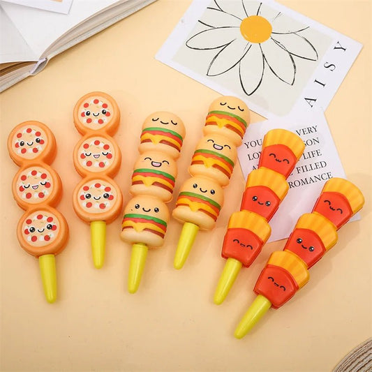 24 peças caneta squishy fast - food - Creative Brinquedos