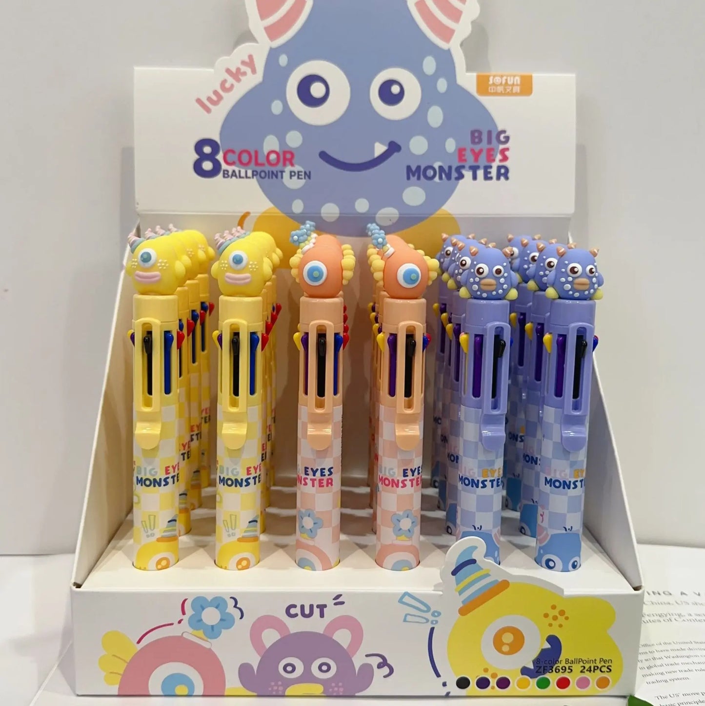 24 peças caneta 8 cores - Creative Brinquedos