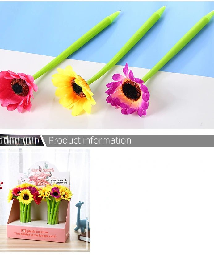 24 peças caneta flor - Creative Brinquedos