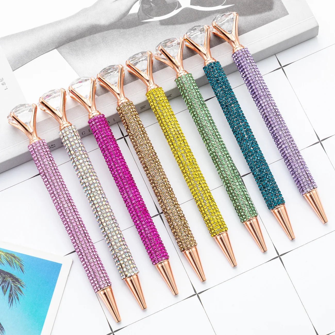 20 peças caneta luxo diamante strass - Creative Brinquedos