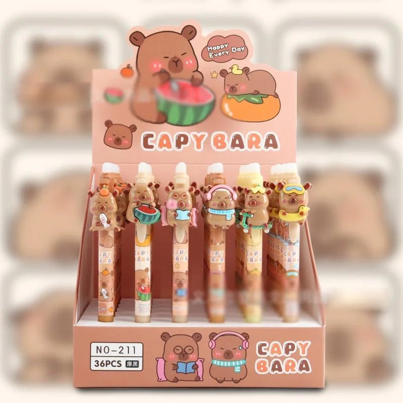 36 peças caneta apagável capivara - Creative Brinquedos