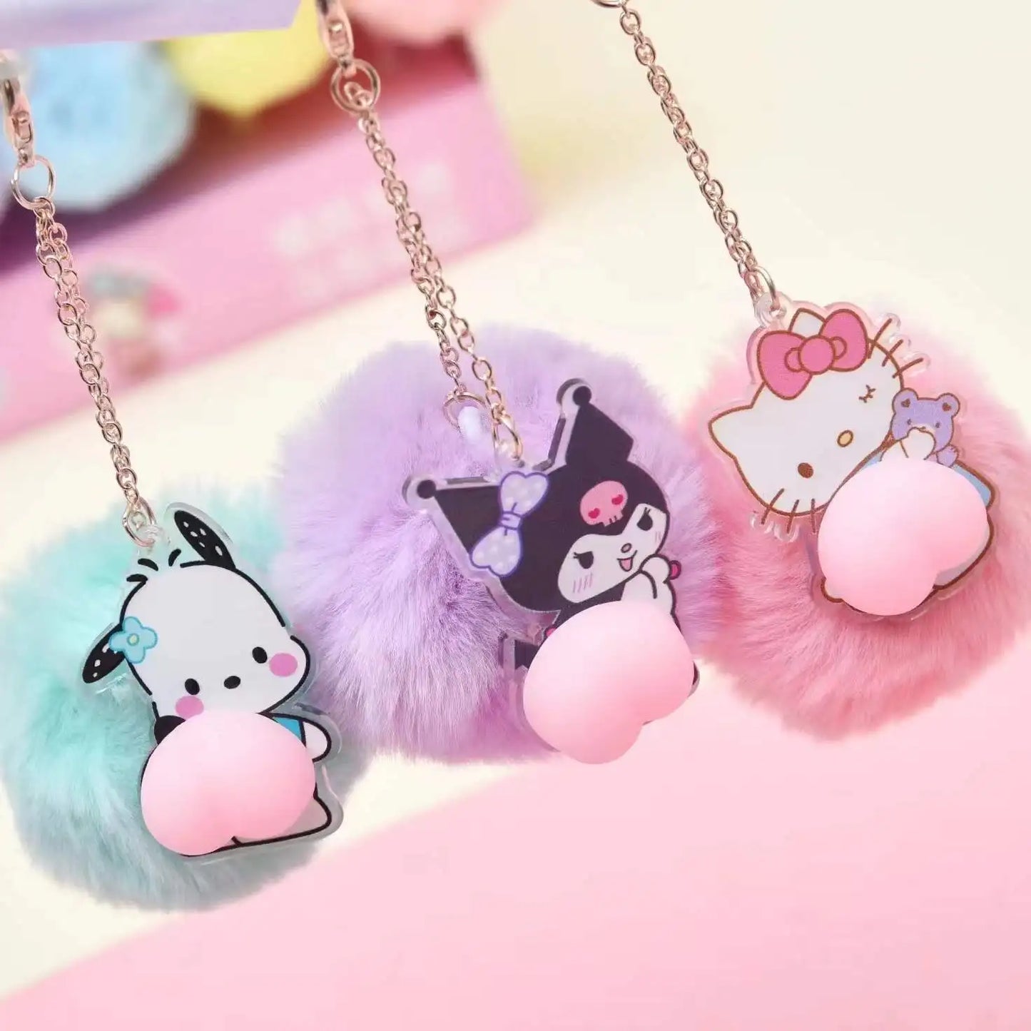 24 peças caneta pompom bumbum Sanrio - Creative Brinquedos