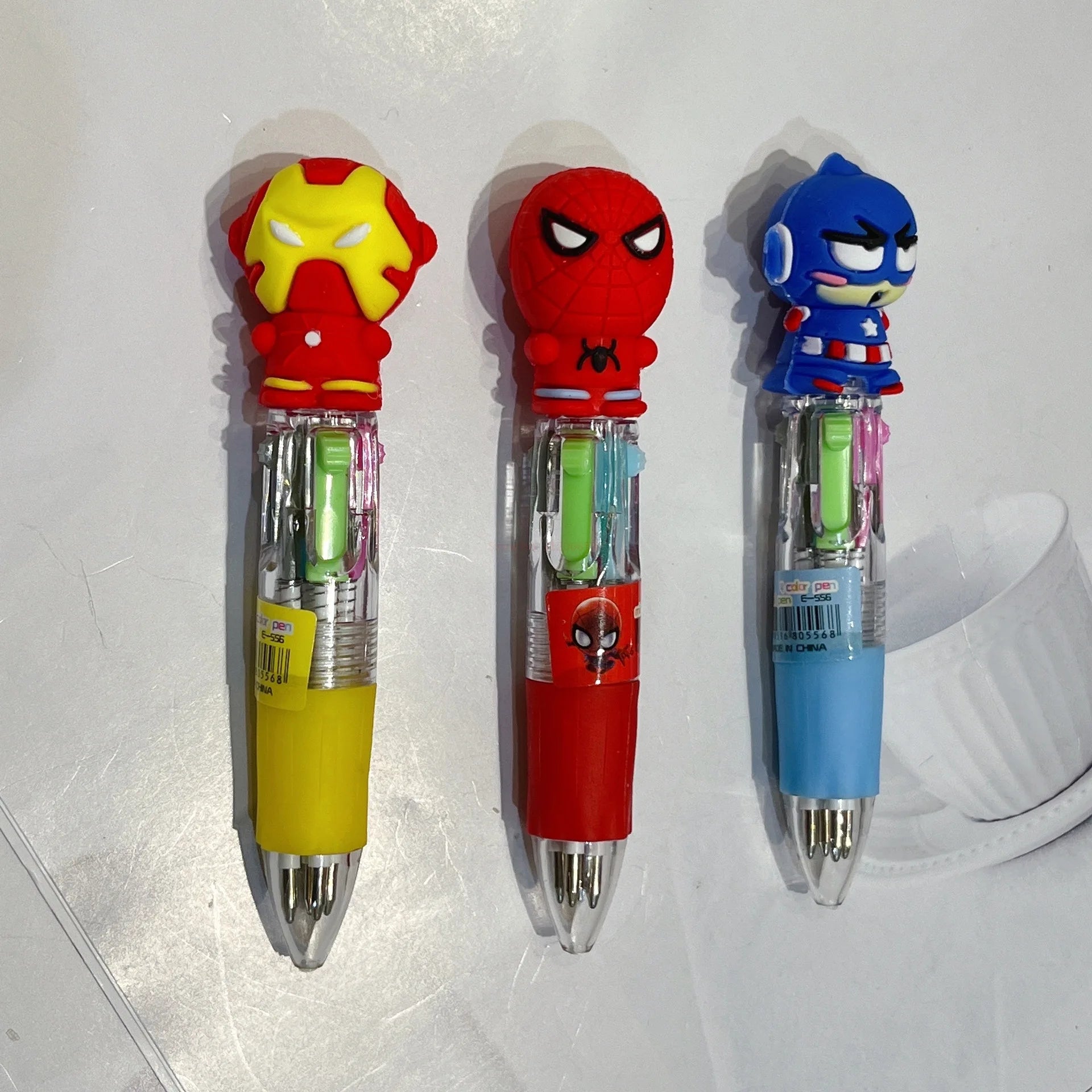 36 peças caneta mini heróis 4 cores - Creative Brinquedos