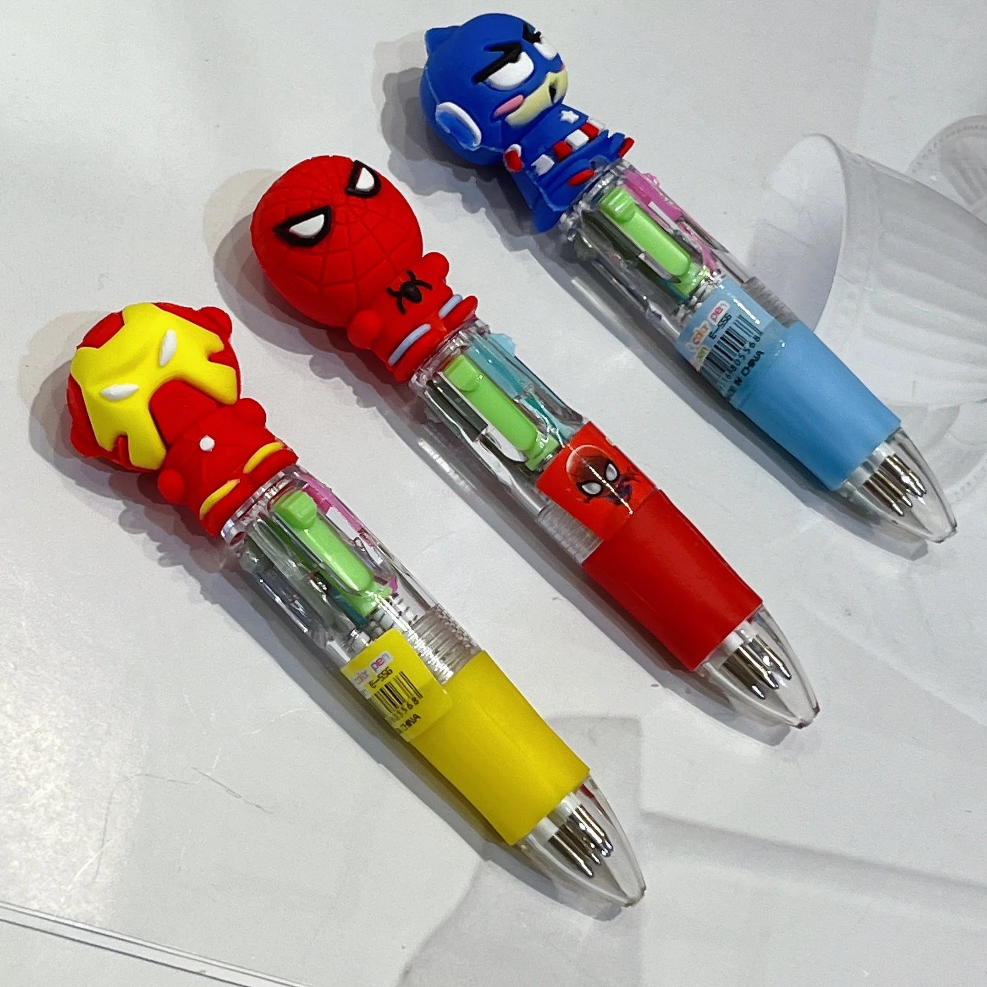 36 peças caneta mini heróis 4 cores - Creative Brinquedos