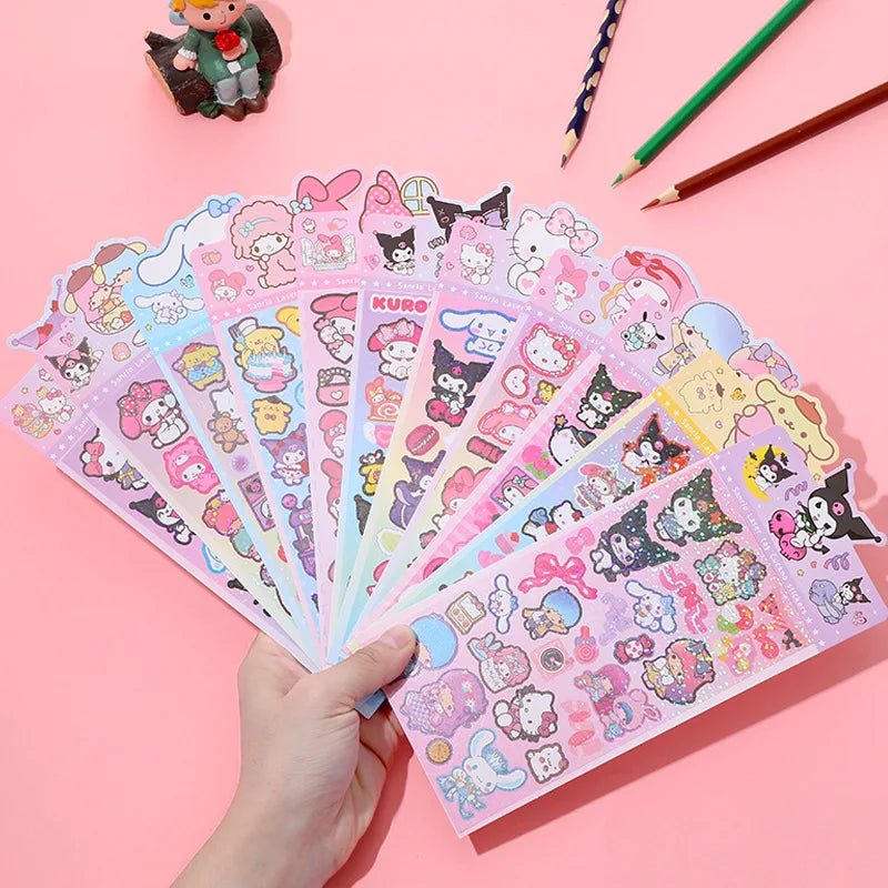 60 cartelas adesivos Sanrio - Creative Brinquedos