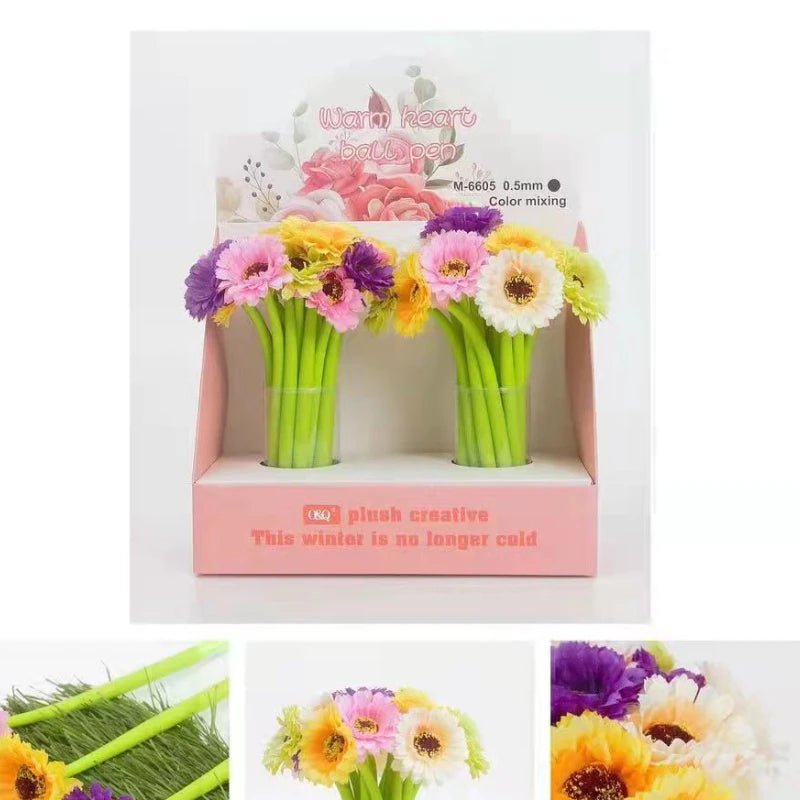 24 peças caneta flor - Creative Brinquedos
