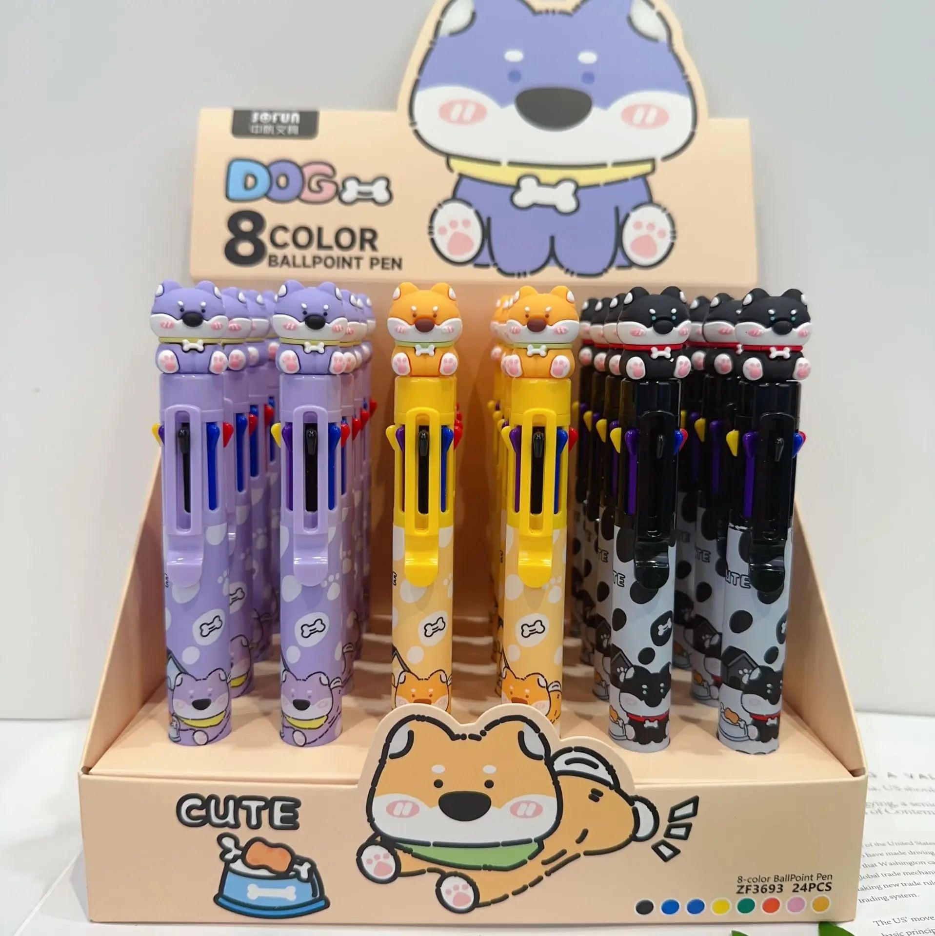 24 peças caneta 8 cores - Creative Brinquedos
