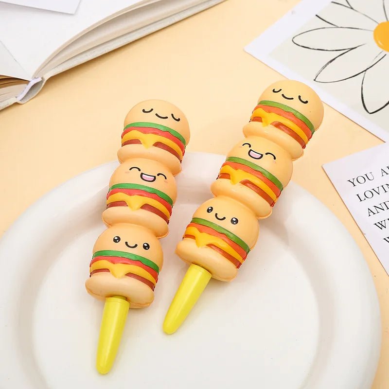 24 peças caneta squishy fast - food - Creative Brinquedos